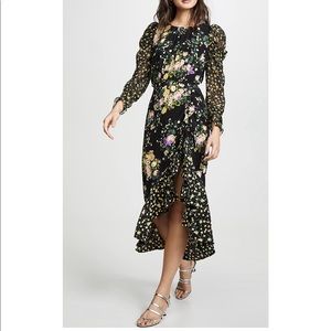 For Love & Lemons Ross Floral Midi Dress Medium